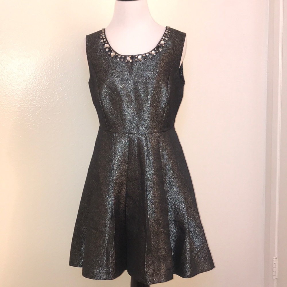 🆕Cecico Black & Silver Metallic Embellished Dress